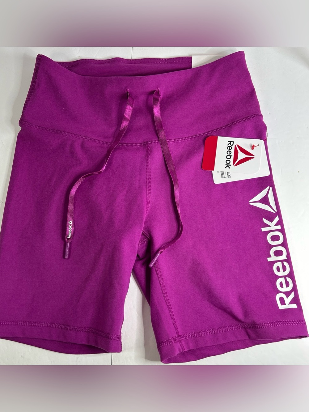 Reebok purple bike shorts NWT size Small logo